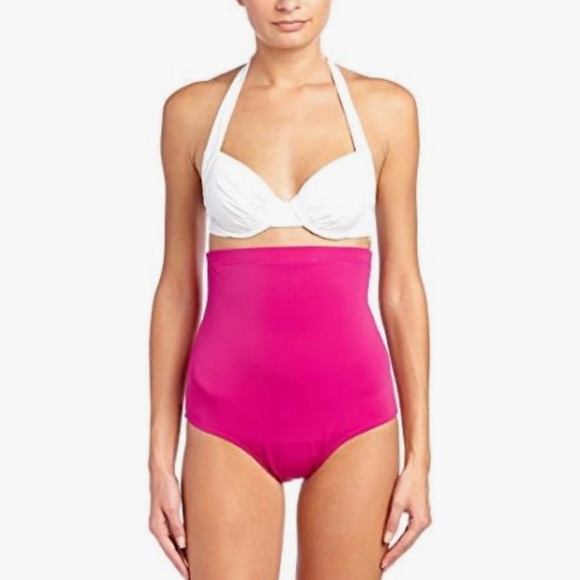 NEW SPANX Women’s Berry Pink High Rise Swim Bottom Size 12 - Picture 1 of 8